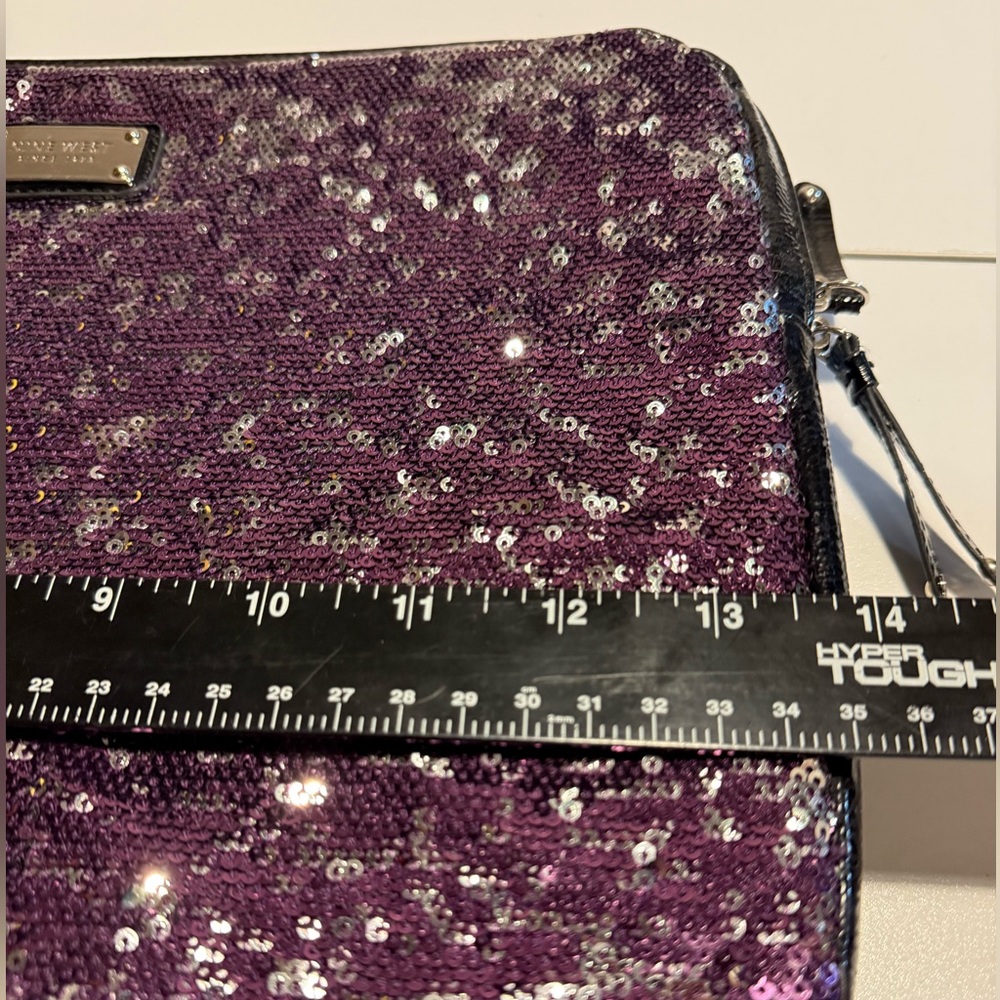 Nine West Laptop Bag Pink and Silver Glitter with Zipper Closure - Picture 4 of 10